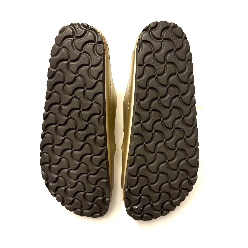 Birkenstock Arizona Slide Sandal, Women's Arizo Birko-Flor, gold - Picture 5 of 7